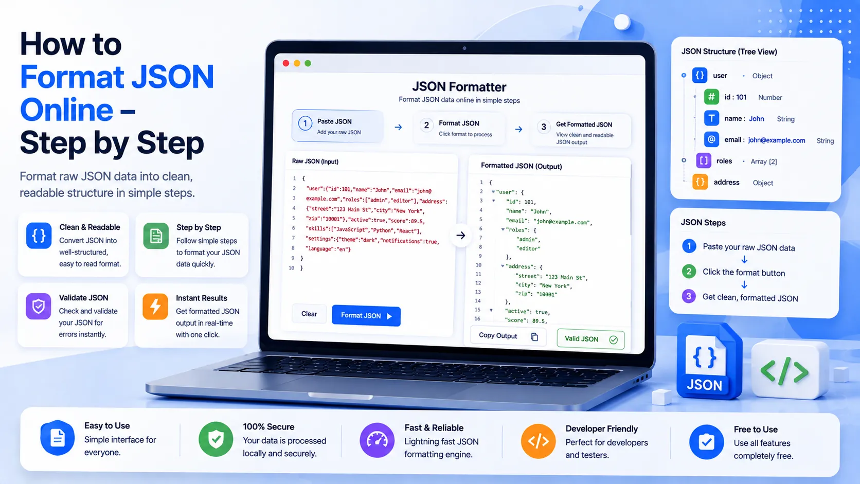 How to Format JSON Online Step by Step