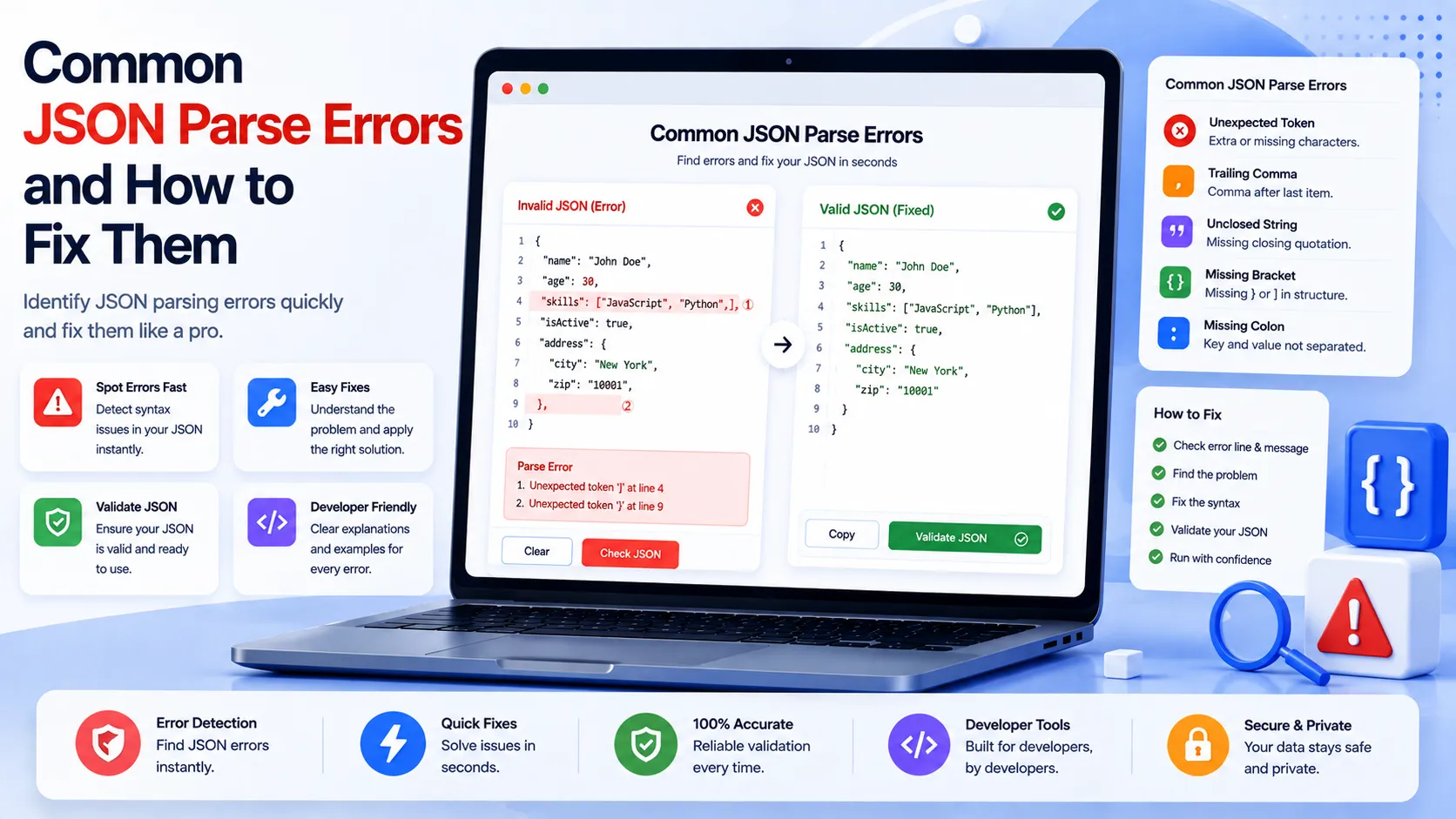 Common JSON Parse Errors and How to Fix Them