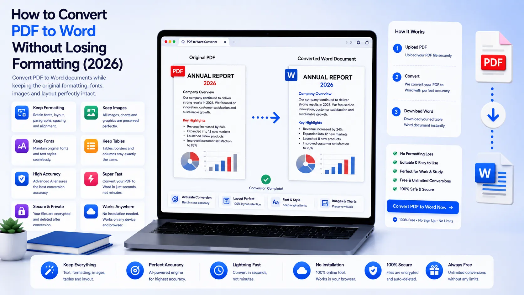 How to Convert PDF to Word Without Losing Formatting (2026)