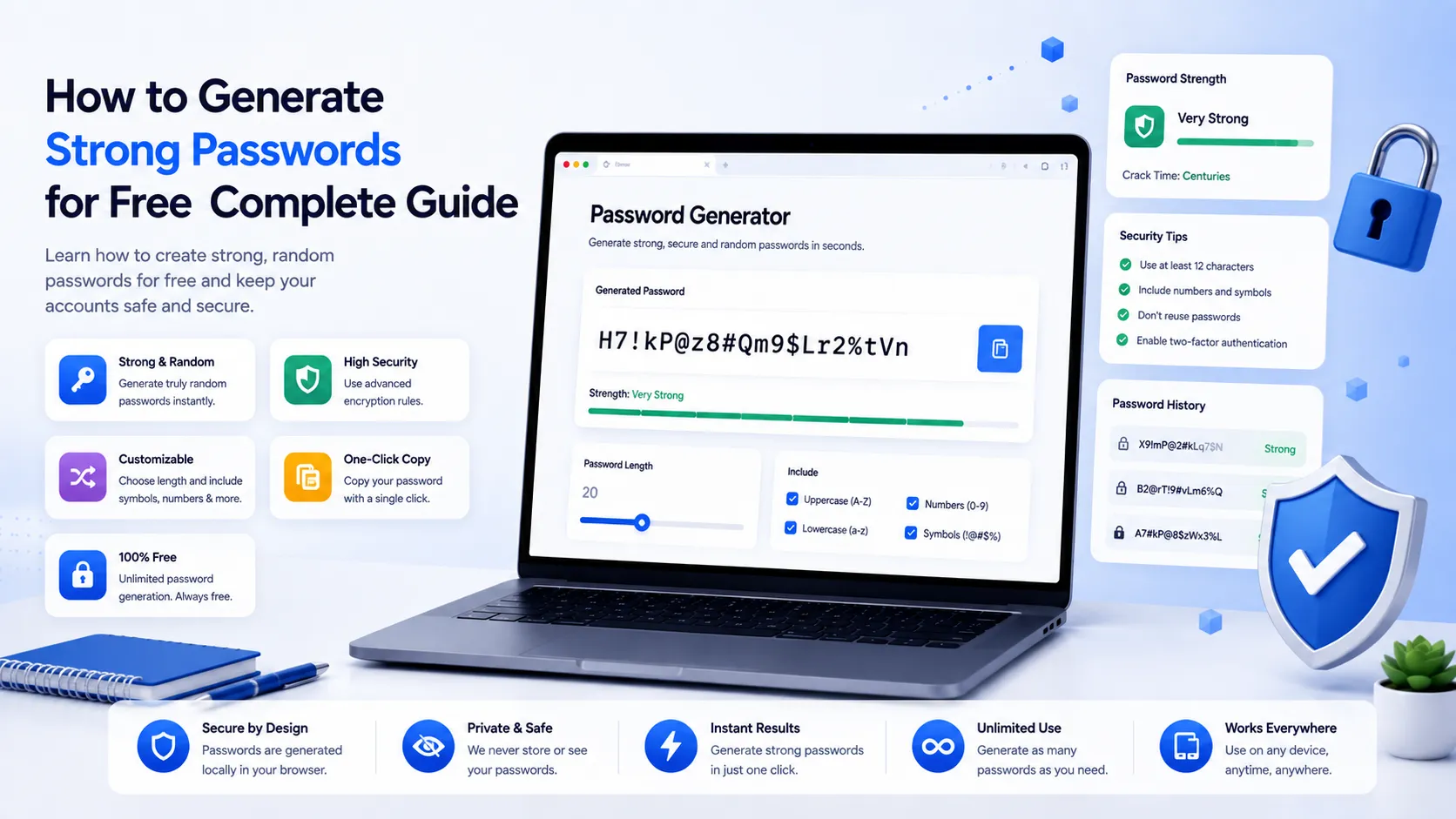 How to Generate Strong Passwords for Free Complete Guide