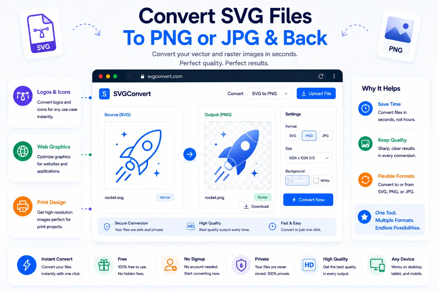 SVG to PNG converter tool turning a vector icon into a raster image