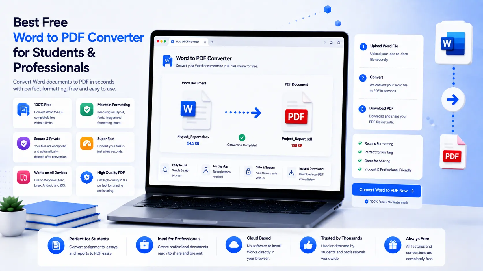 Best Free Word to PDF Converter for Students & Professionals